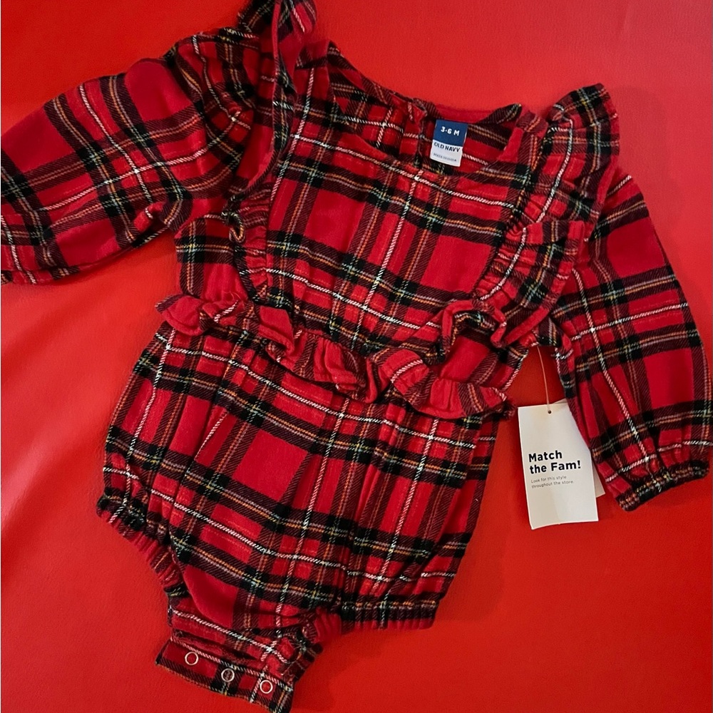 Old Navy Infant Plaid Onesie